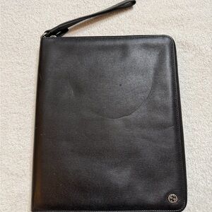 Gucci Black Leather IPad Case
